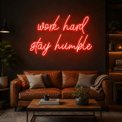 Work Hard Stay Humble Led Neon Sign Light