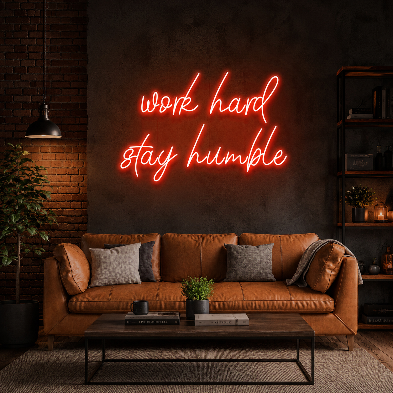Work Hard Stay Humble Led Neon Sign Light