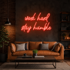 Work Hard Stay Humble Led Neon Sign Light
