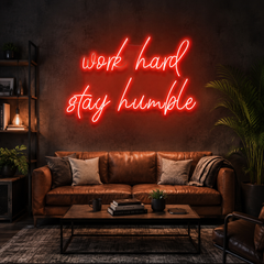 Work Hard Stay Humble Led Neon Sign Light