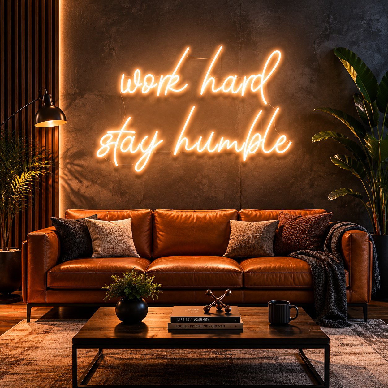 Work Hard Stay Humble Led Neon Sign Light