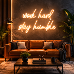 Work Hard Stay Humble Led Neon Sign Light