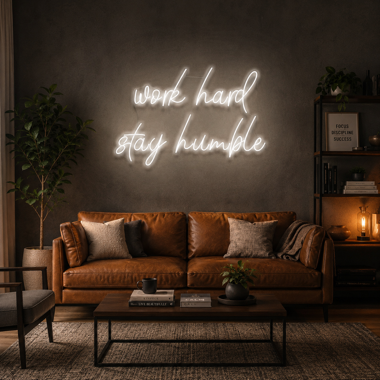 Work Hard Stay Humble Led Neon Sign Light