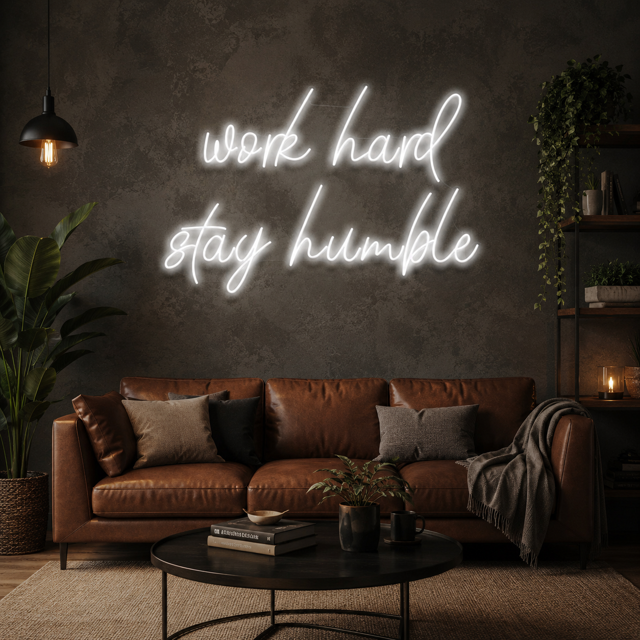 Work Hard Stay Humble Led Neon Sign Light