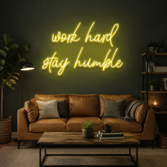 Work Hard Stay Humble Led Neon Sign Light