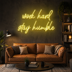 Work Hard Stay Humble Led Neon Sign Light