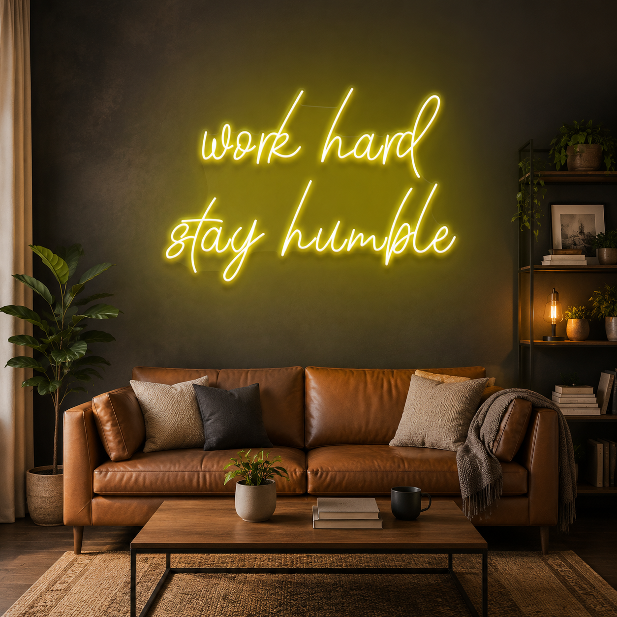 Work Hard Stay Humble Led Neon Sign Light