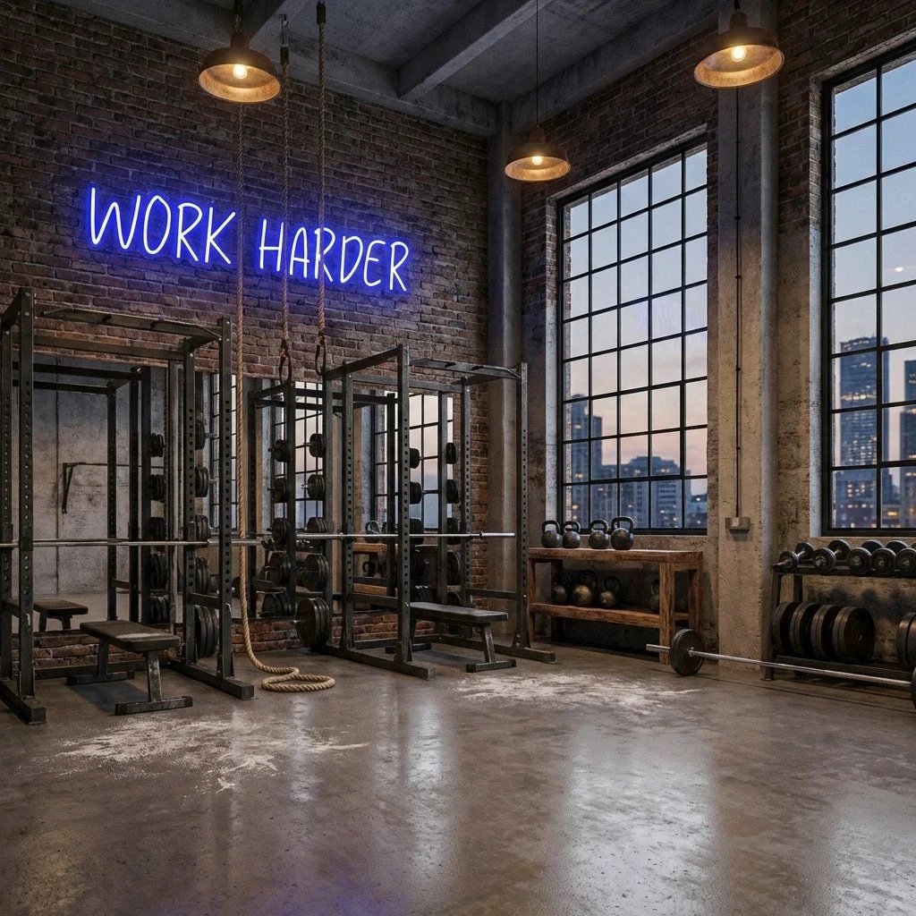Work Harder Led Neon Sign Light