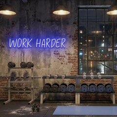 Work Harder Led Neon Sign Light