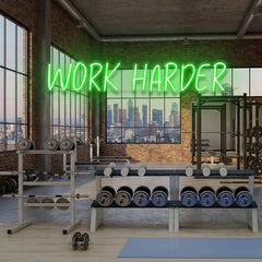 Work Harder Led Neon Sign Light