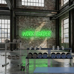 Work Harder Led Neon Sign Light