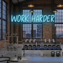 Work Harder Led Neon Sign Light