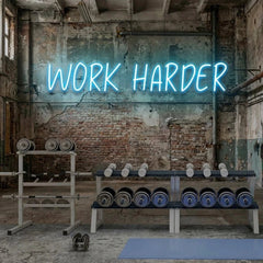 Work Harder Led Neon Sign Light