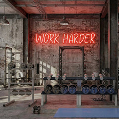 Work Harder Led Neon Sign Light