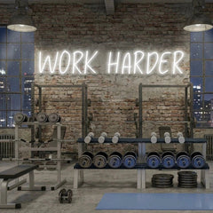 Work Harder Led Neon Sign Light