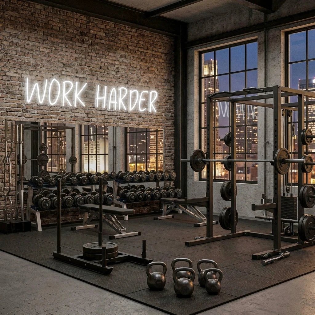 Work Harder Led Neon Sign Light