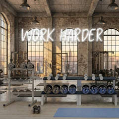 Work Harder Led Neon Sign Light