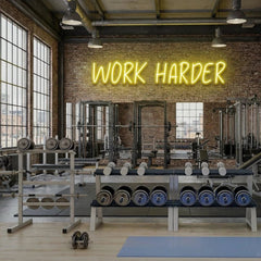 Work Harder Led Neon Sign Light