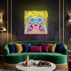 Wow Face Sexy Pop Art Led Neon Sign Light