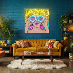 Wow Face Sexy Pop Art Led Neon Sign Light