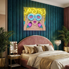 Wow Face Sexy Pop Art Led Neon Sign Light