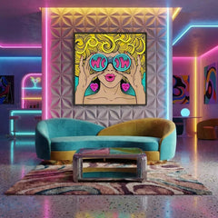 Wow Face Sexy Pop Art Led Neon Sign Light