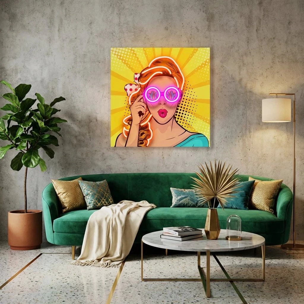 Wow Face Sexy Surprised Pop Art Led Neon Sign Light