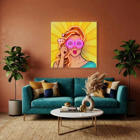 Wow Face Sexy Surprised Pop Art Led Neon Sign Light