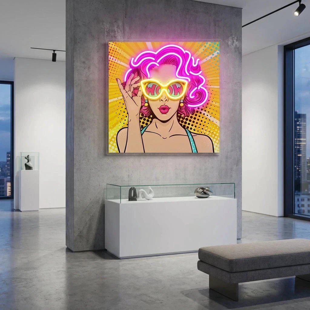Wow Pop Art Led Neon Sign Light