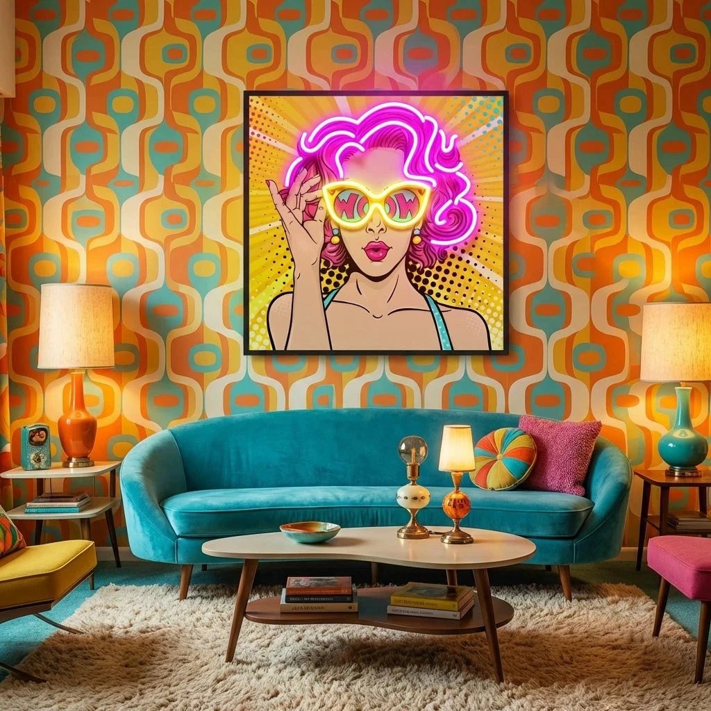 Wow Pop Art Led Neon Sign Light
