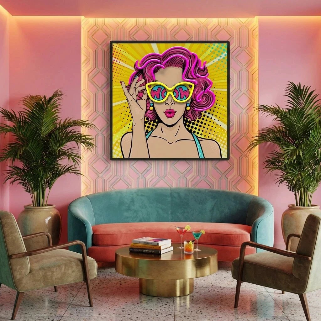 Wow Pop Art Led Neon Sign Light
