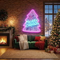 Xmas on tree Art Work Led Neon Sign Light