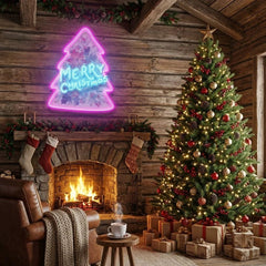 Xmas on tree Art Work Led Neon Sign Light