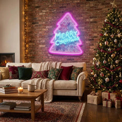 Xmas on tree Art Work Led Neon Sign Light
