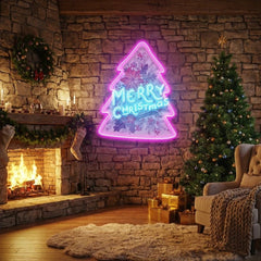Xmas on tree Art Work Led Neon Sign Light
