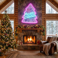 Xmas on tree Art Work Led Neon Sign Light