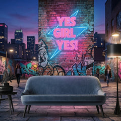 YES Girl...! Neon x Acrylic Artwork