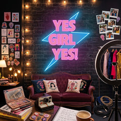 YES Girl...! Neon x Acrylic Artwork