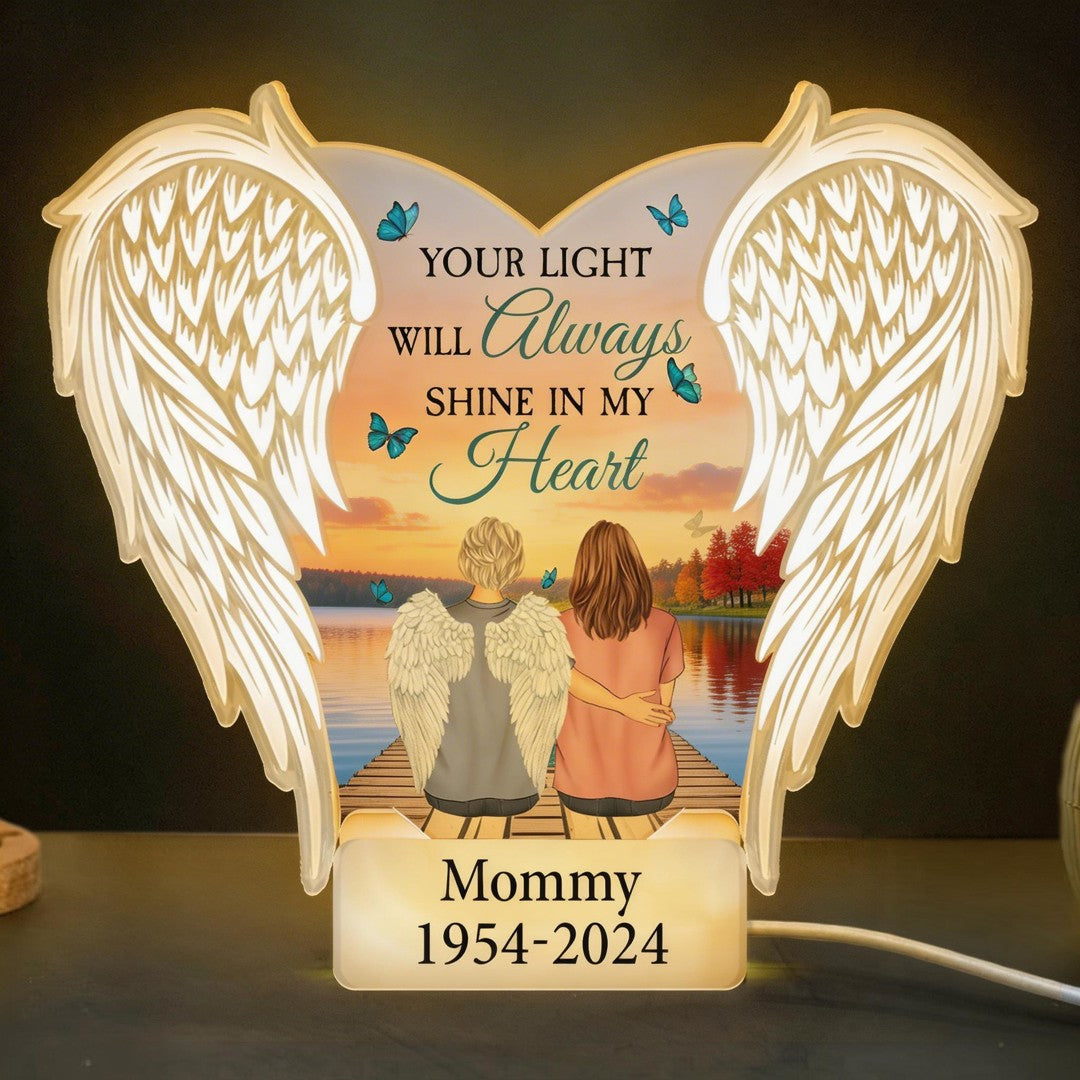 Your Light Will Always Shine In My Heart - Personalized Light Box