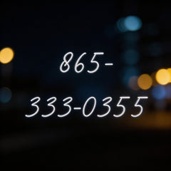 Custom Neon: 865- 333-0355