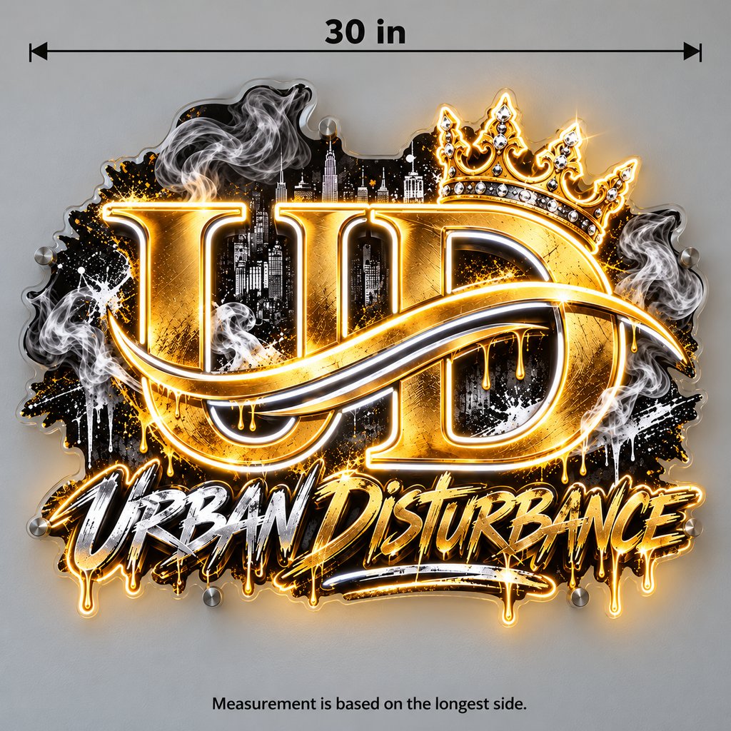 Urban Disturbance Crown Logo - Custom LED Neon Sign