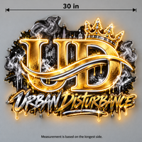 Urban Disturbance Crown Logo - Custom LED Neon Sign