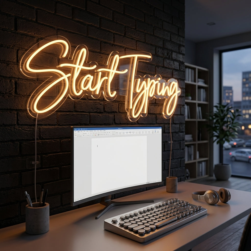 Custom Neon: Start Typing