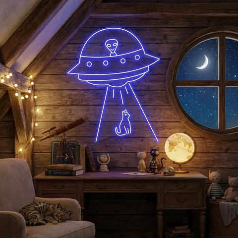 Alien Spaceship Led Neon Sign Light