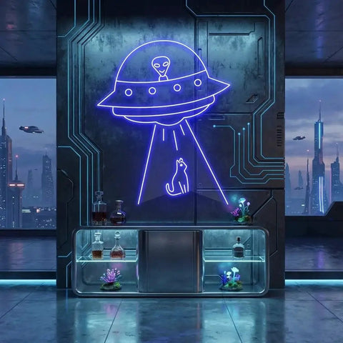 Alien Spaceship Led Neon Sign Light