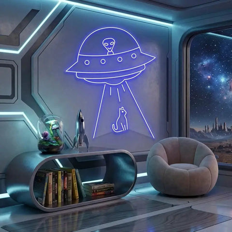 Alien Spaceship Led Neon Sign Light