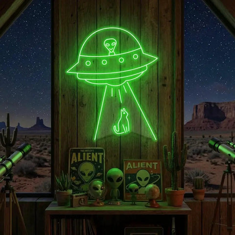 Alien Spaceship Led Neon Sign Light