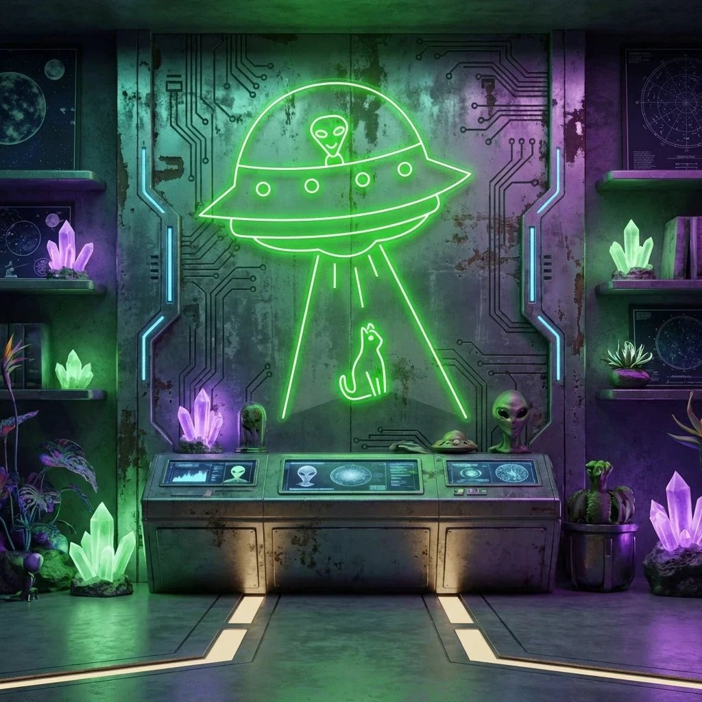 Alien Spaceship Led Neon Sign Light