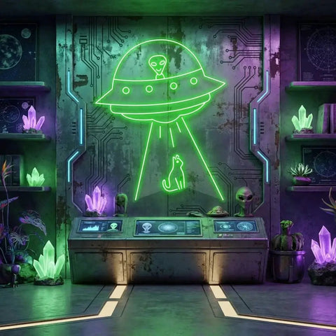 Alien Spaceship Led Neon Sign Light