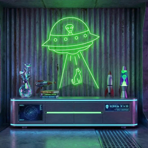 Alien Spaceship Led Neon Sign Light